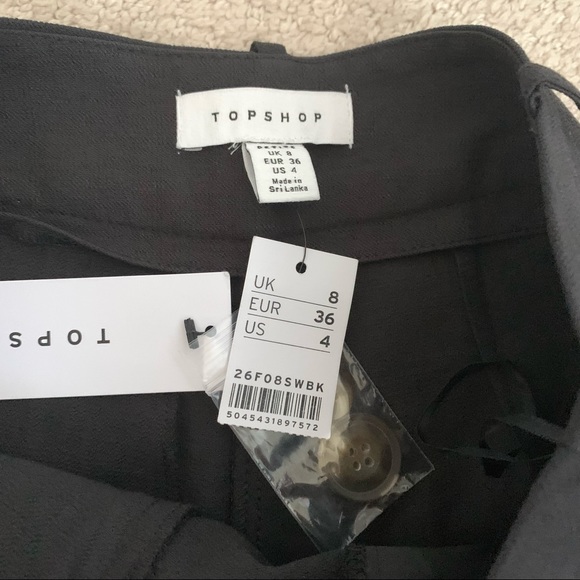 NWT Topshop Button Hem Trousers - Picture 4 of 5